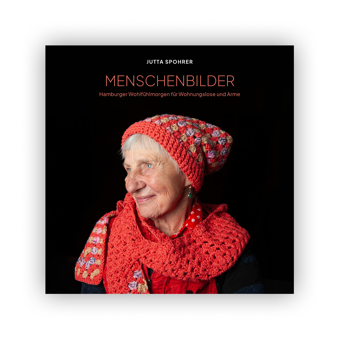 Cover des Bildbands Menschenbilder von Jutta Spohrer mit dem Porträt einer älteren Frau